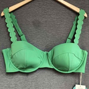 NWT Responsible Style Green Scalloped Underwire Bra Womens Size 18